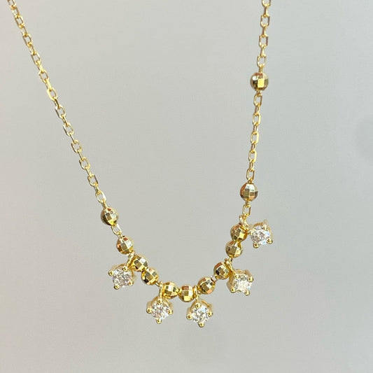 Elegant Gold Diamond Necklace