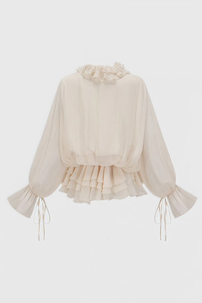 Elsonv 3d Lantern Sleeve Mini Dress