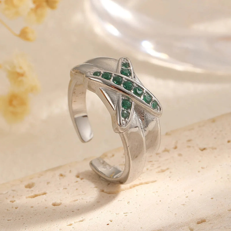 Emerald Leaf Ring