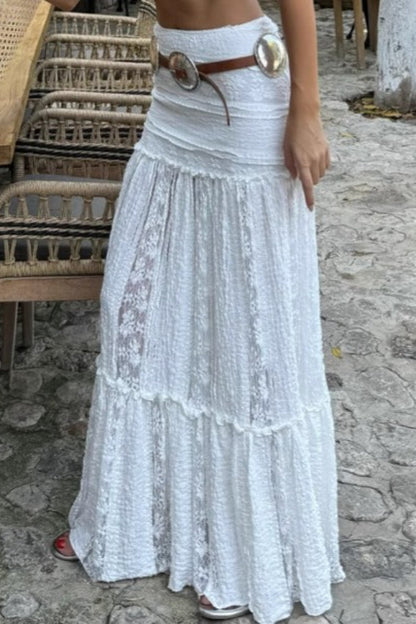 Sheer High-slit Skirt