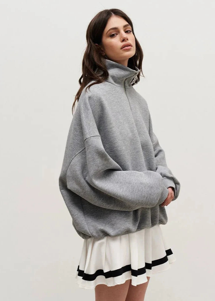 Zip-up Navy Sweater
