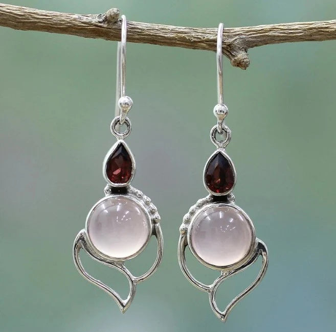 Elegant Rose Quartz Earrings