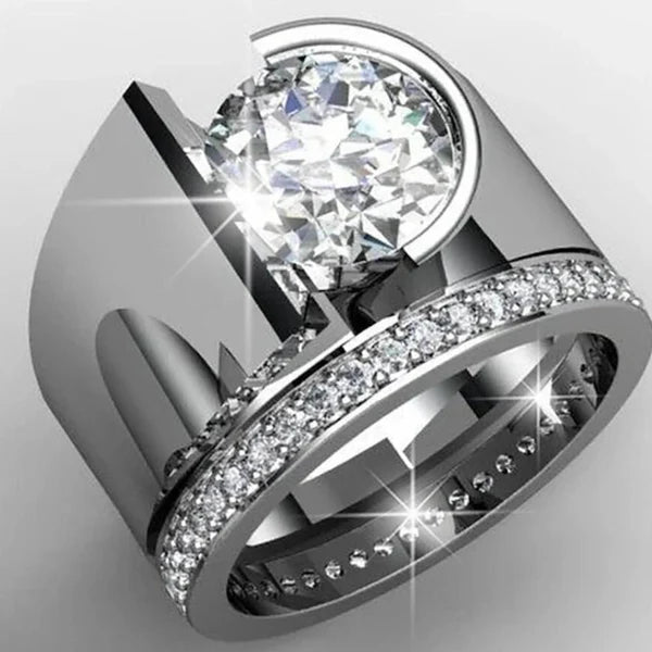 Elegant Crystal Statement Ring
