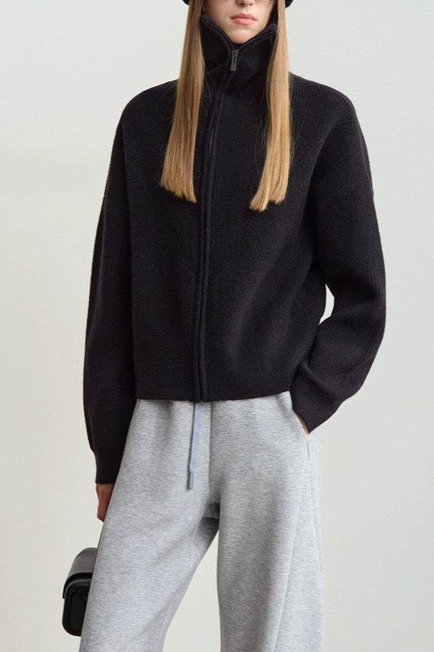 Slouchy High Neck Loose Sweater
