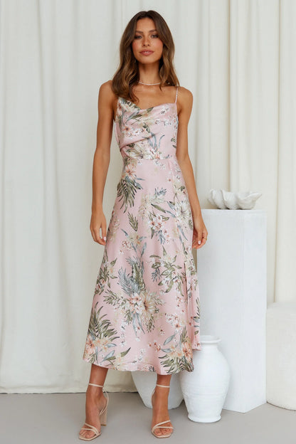 Heart in the Sun Midi Dress Pink