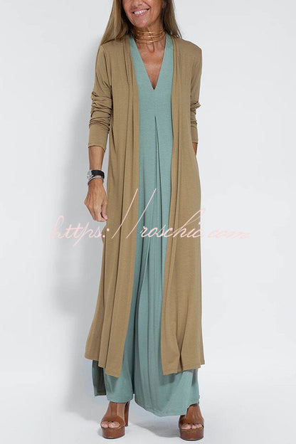 Is Eternal Knit Color Sleeveless Slit Maxi Dress