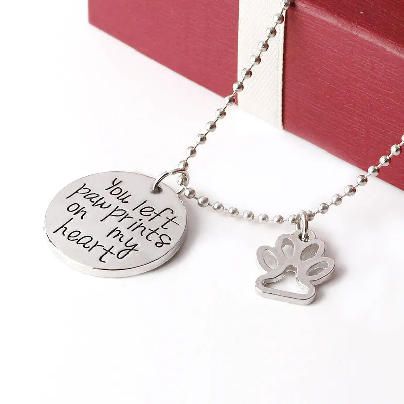 Handmade Paw Print Necklace