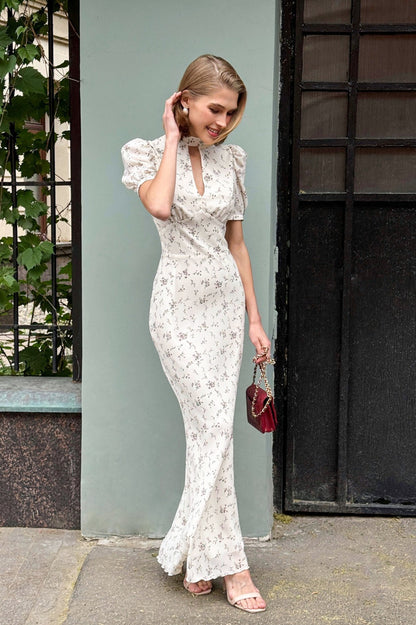 Deep V Bodycon Maxi Dress