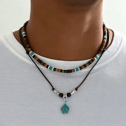 Luxurious Tiger Eye Turquoise Beaded Necklace