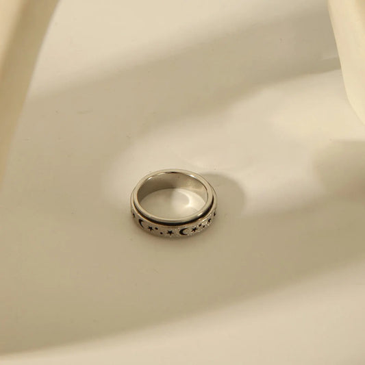 Celestial Moon Star Ring