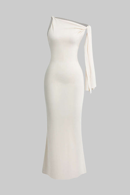 Lynn Asymmetric Tie Detail Maxi Dress