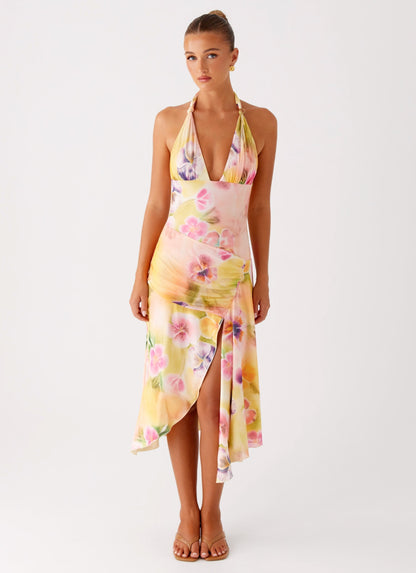Solaramist™ Midi Dress — Unleash Your Radiance and Own Every Room