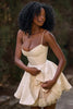 Cream Tulle Mini Dress