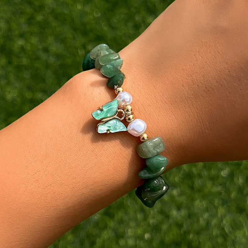 Bohemian Jade Pearl Bracelet