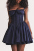 French Navy Corset Mini Dress