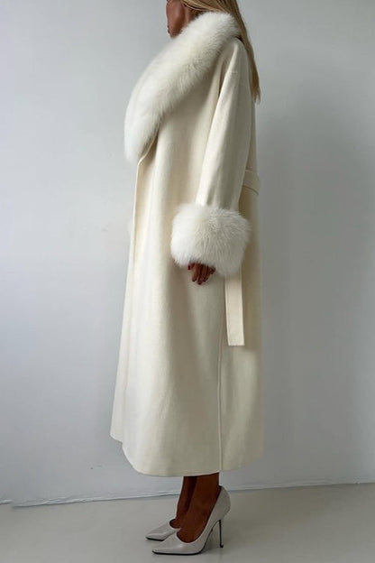 Oversized Fur Trim Overcoat