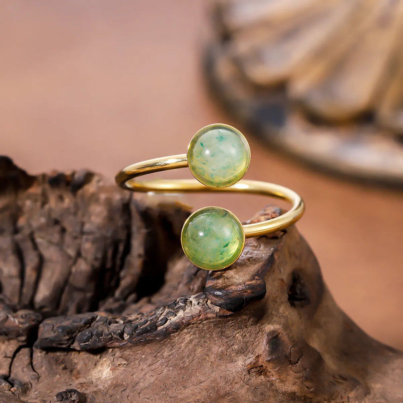 Elegant Prehnite Ring