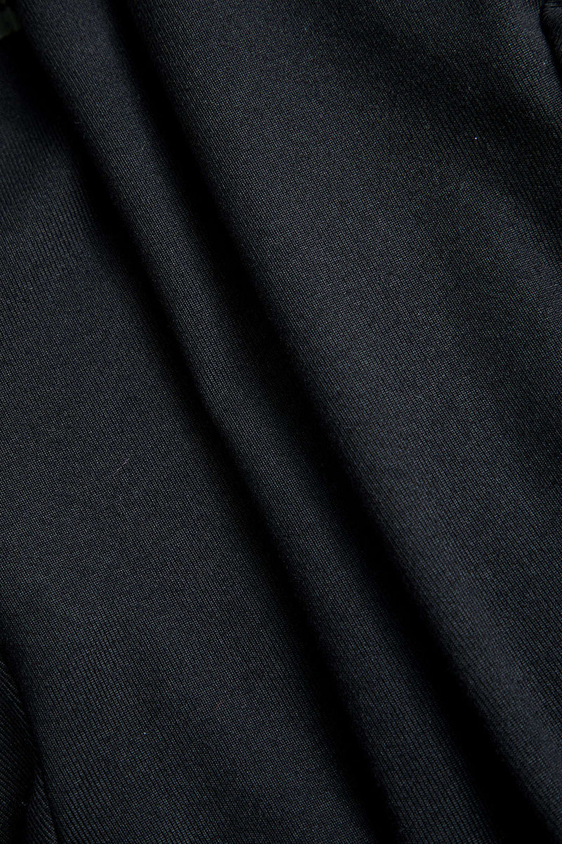 V-neck Fake Pockets and Zipper Mini Dress