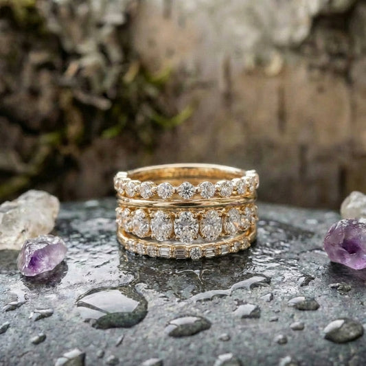 Elegant Diamond Ring Set