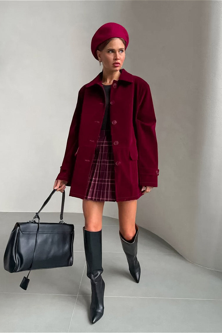 Velvet Button Coat