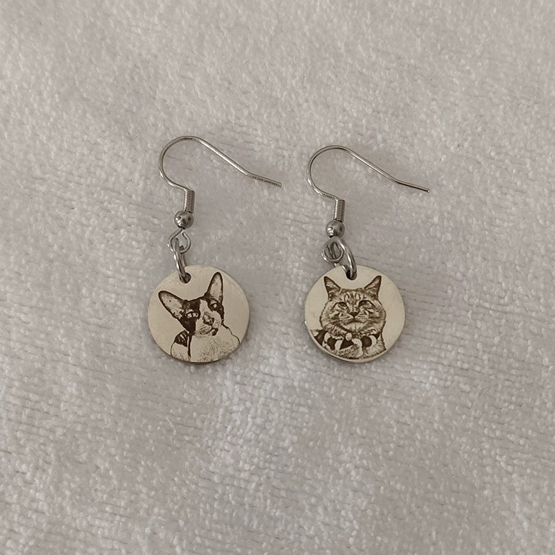 Cat Portrait Earrings