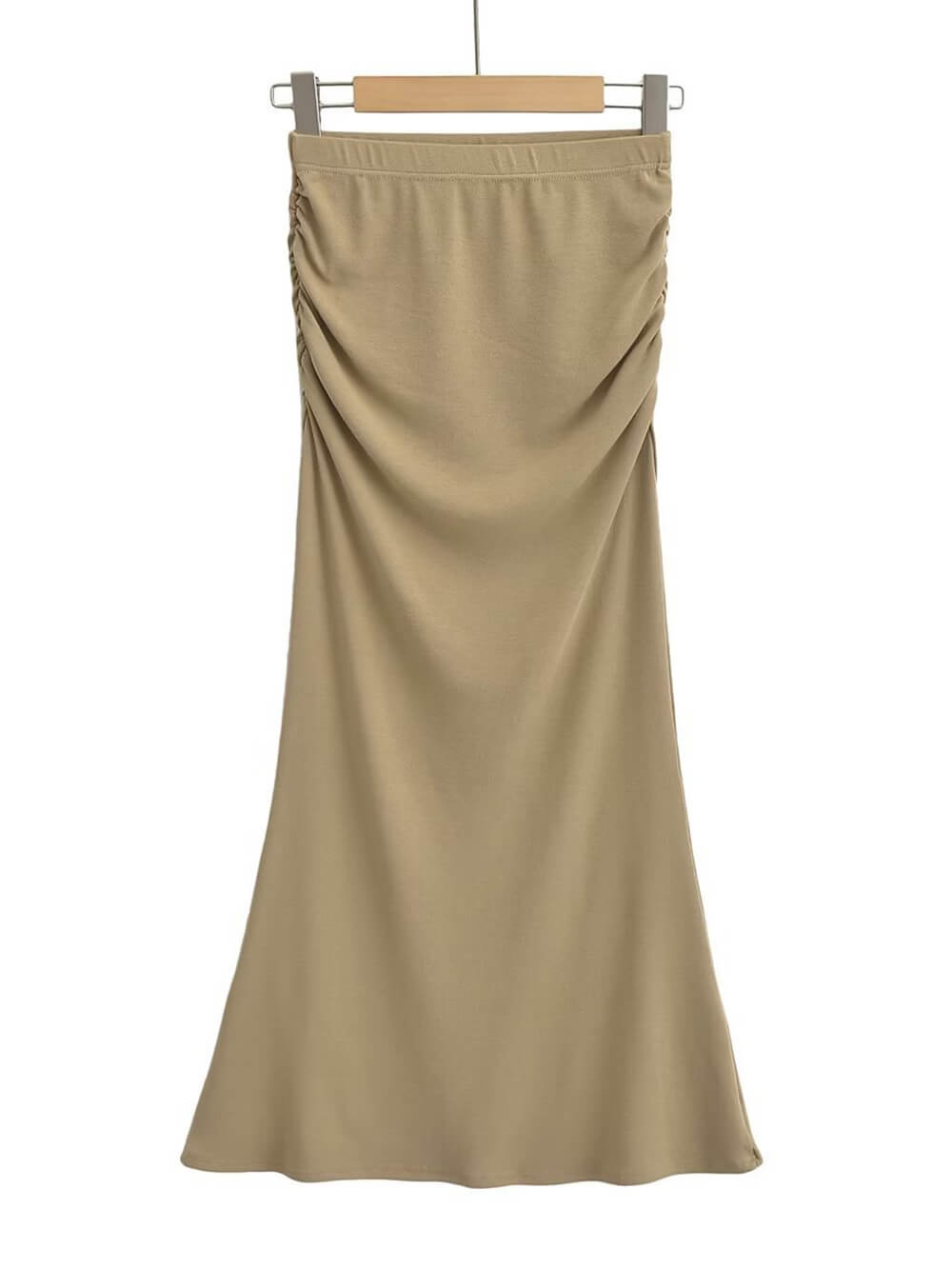 Pleated Mid-length Fishtail Skirt