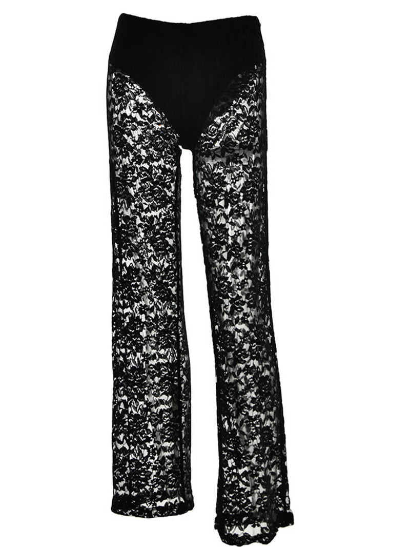 Lace High-length Straight Pants