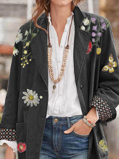 Loose Lapel Mid-length Coat