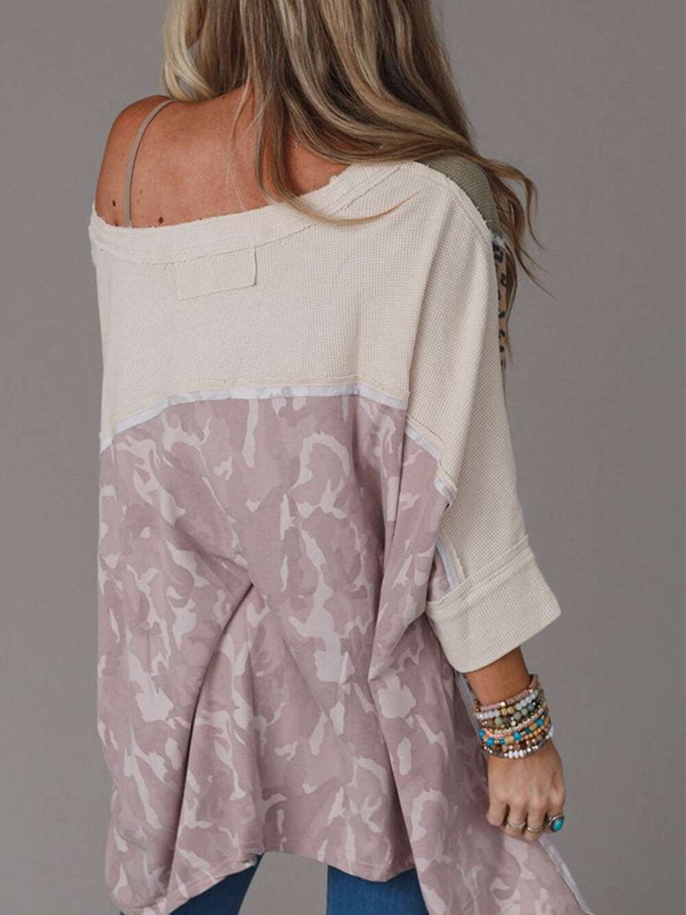 Leopard Print Patchwork Sweatshirt