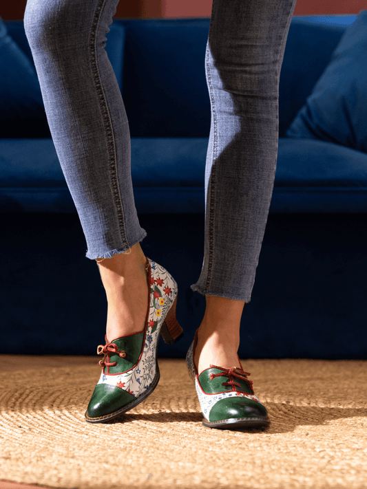Soffia | Lily Kitten Heel Leather Pump