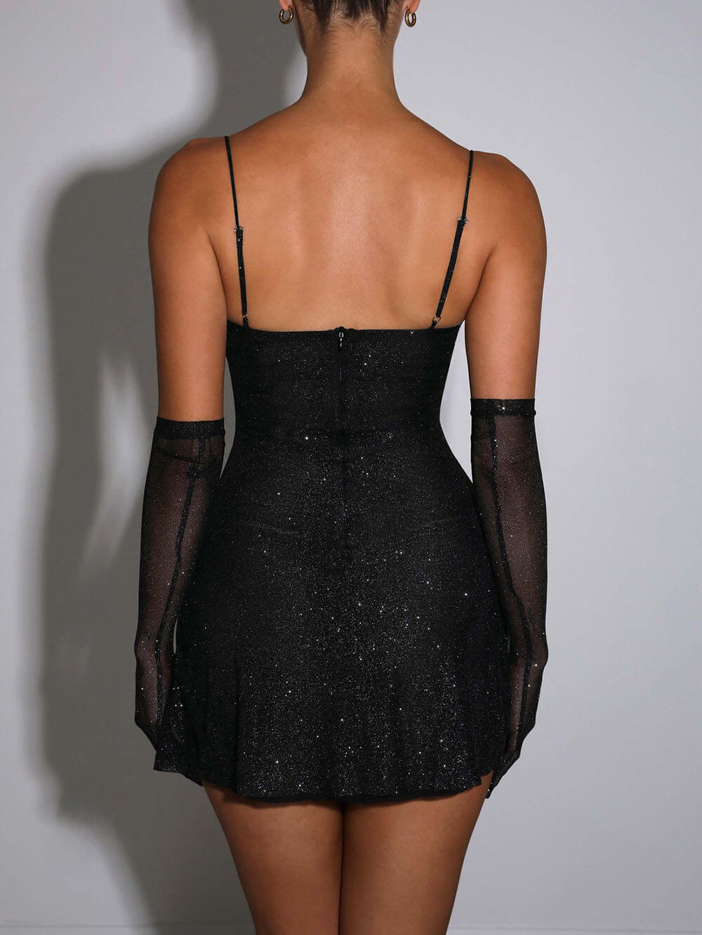 Celestial-night Glitter Mini Dress