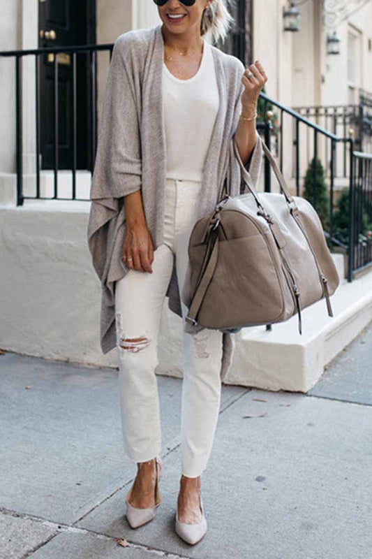 Loose Knitting Irregular Outfit Coat