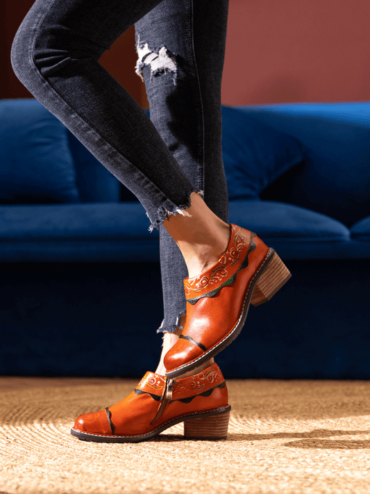 Soffia | Lumi Ankle Washed Leather Pump