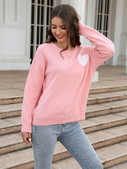Love on Pulse Knit Pullover Sweatshirt