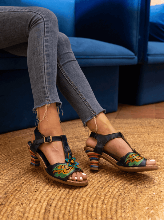 Soffia | Estella Leather T-strap Pump