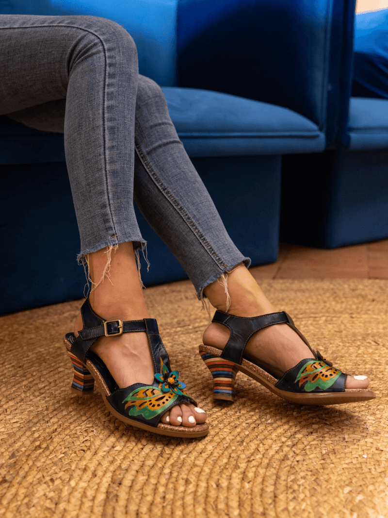 Soffia | Estella Leather T-strap Pump