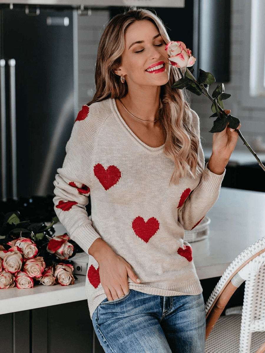 My Heart Oversized Knit Sweater