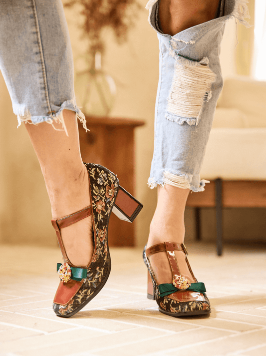 Soffia | Reese Sprinkle Applique T-strap Pump