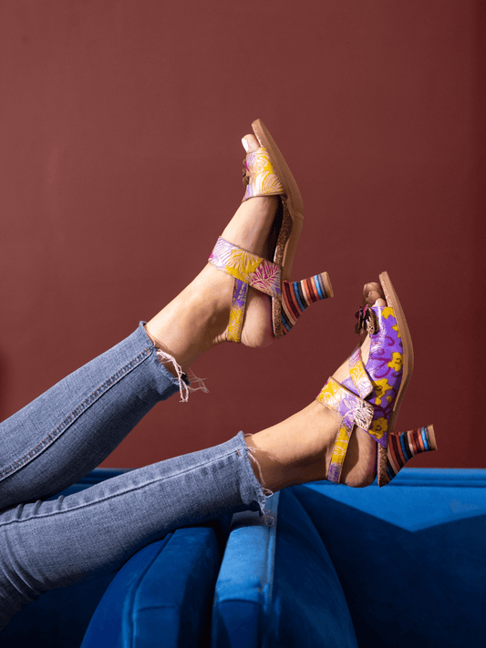 Soffia | Midnight Sol Leather Slingback Sandal