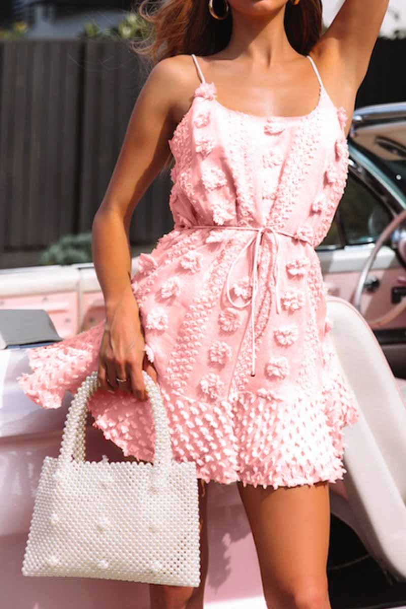 Lace Flower Design Grace Mini Dress