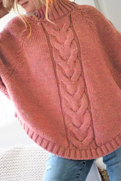 Turtleneck Loose Knitted Jumper Winter Sweater(3 Colors)