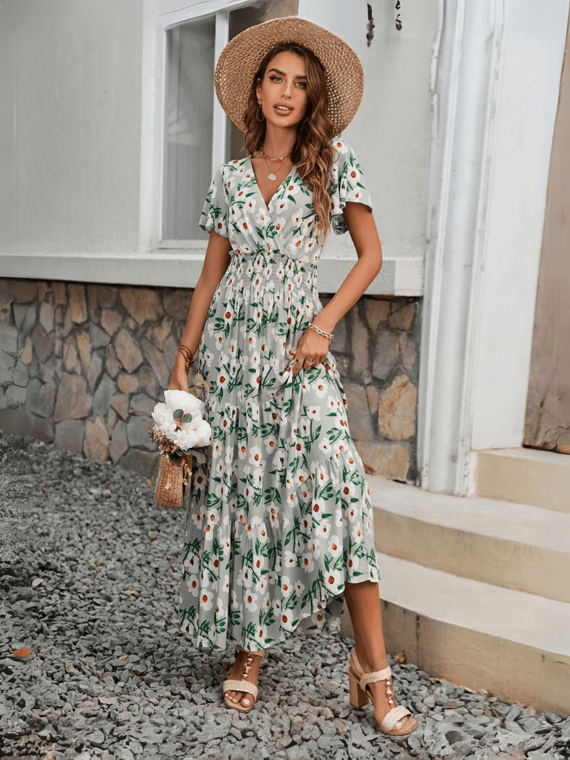 Yasmin V-neck Maxi Dress