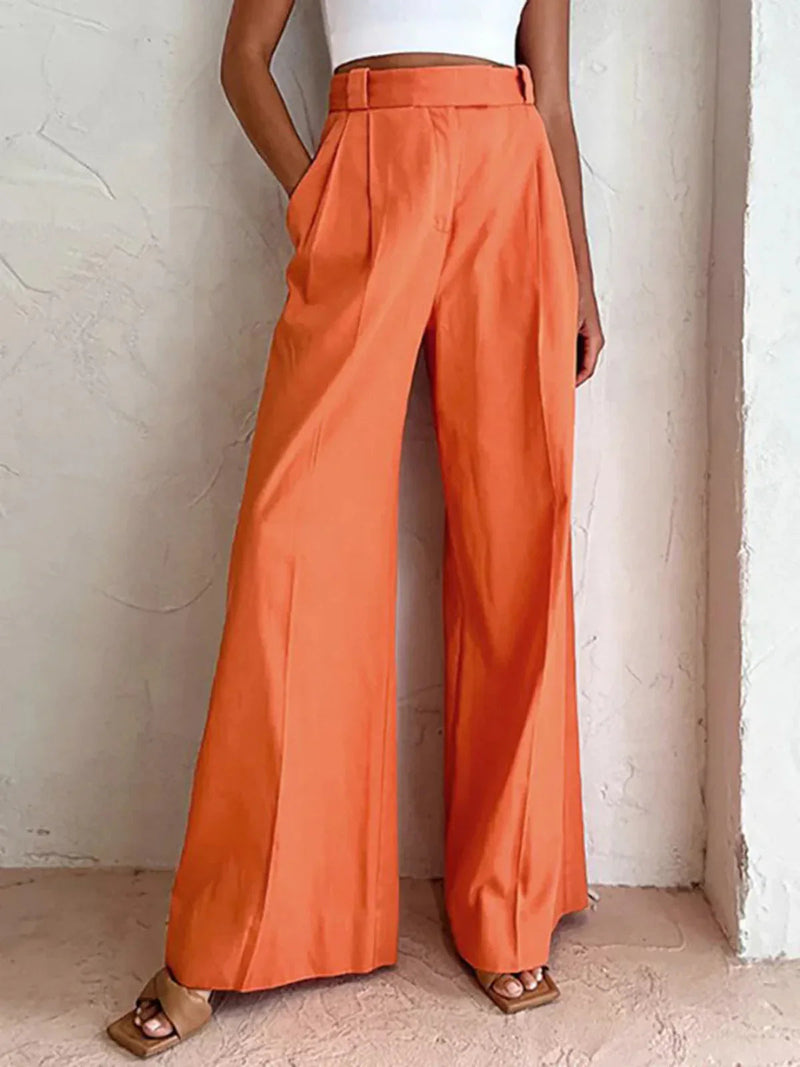 Vitamin-c High Waist Wide Leg Pants
