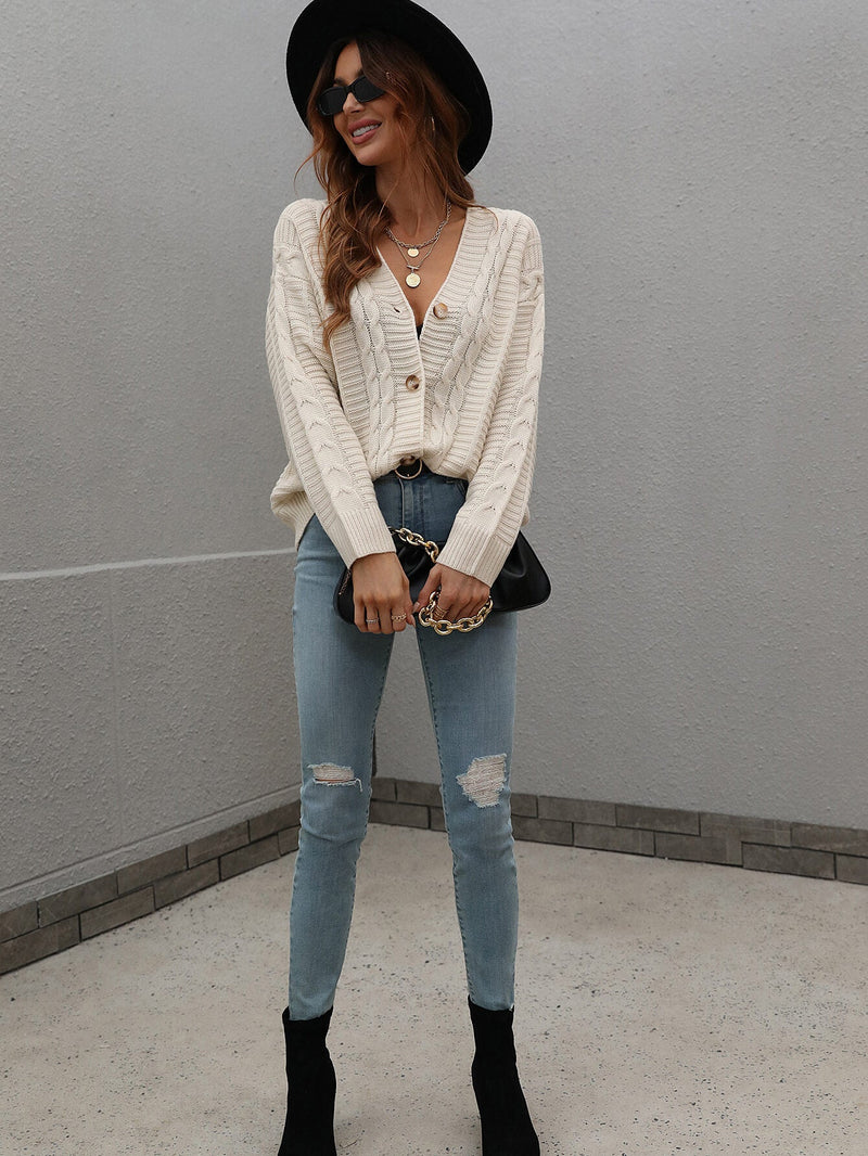 Rachael Knit Cardigan - Cream