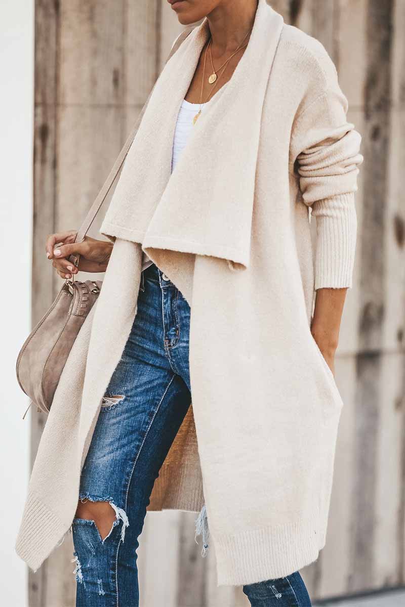 Pure Color Loose Coat