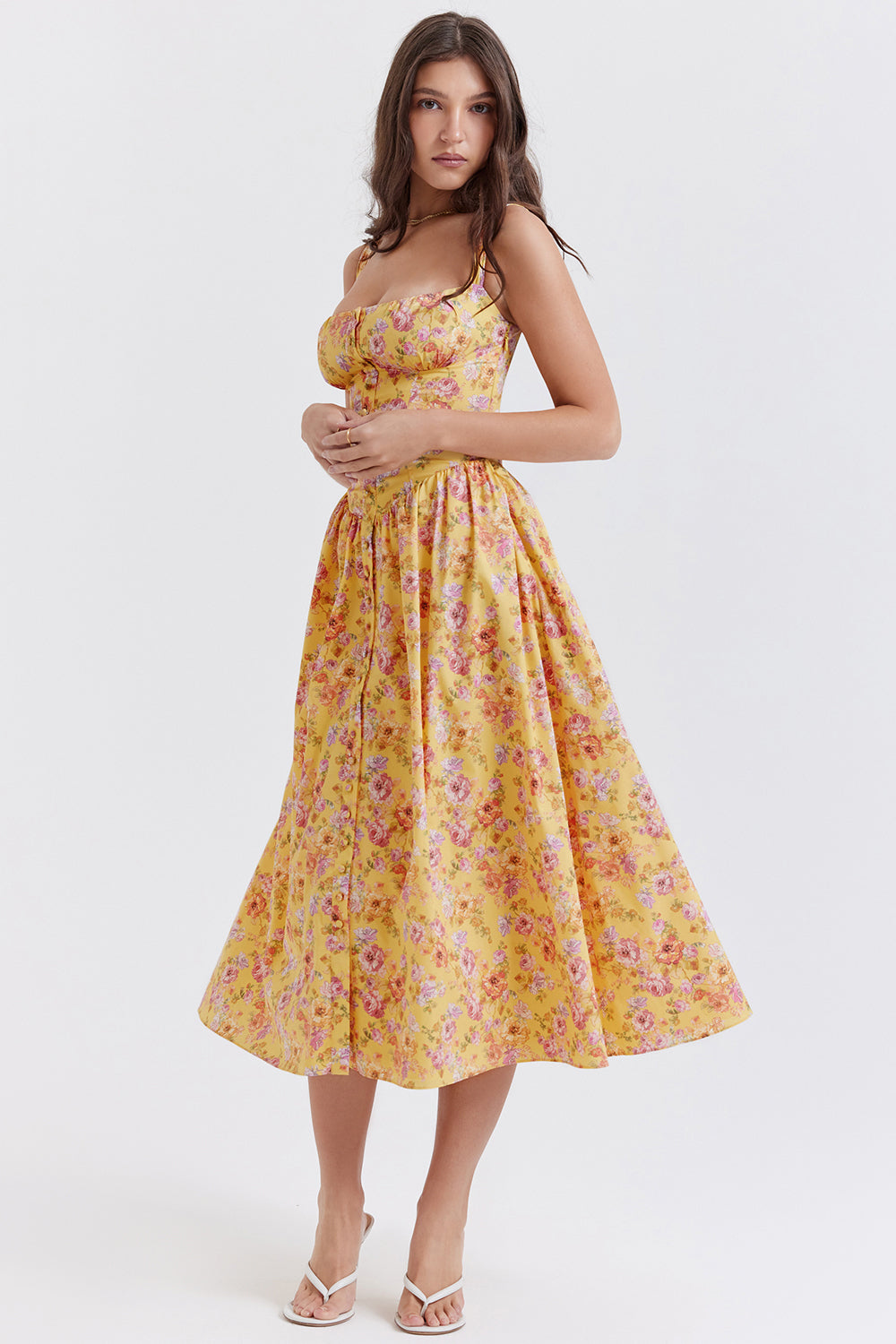 Sweetheart Neck Sleeveless Midi Dress