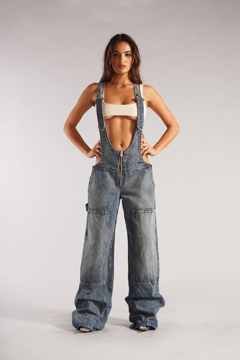 Utility Denim Jumpsuit