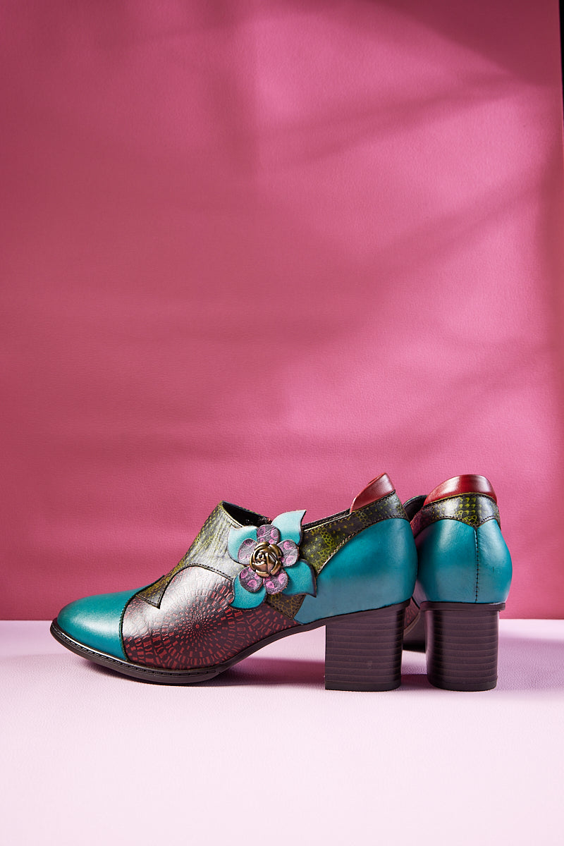 Soffia | Dixon Daisy Applique Leather Pump