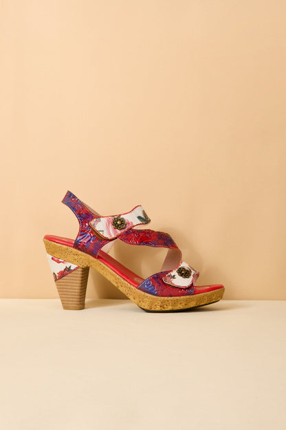 Soffia | Capriccio Romance Leather Heels Sandal
