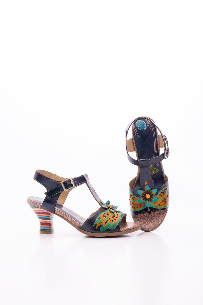 Soffia | Estella Leather T-strap Pump